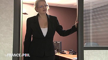 Trashy blonde slut wraps huge tits around cock
