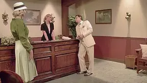 Two blonde hotties enjoy a really hard dick
