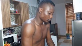 Fifty Fucks Ladygold in the Kitchen with His Long Big Black Cock BBC While Krissyjoh Is Busy Cooking