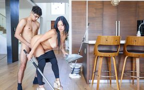 Bitch enjoys casual sex in a threesome with another bitch