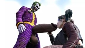 The Joker Fuck Harley Quinn - Massive Cock ANAL - sassyComics