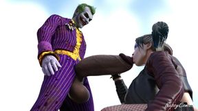 The Joker Fuck Harley Quinn - Massive Cock ANAL - sassyComics