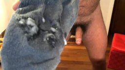 Jerking Off. Cumshots on Socks