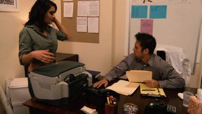 Busty Latina Charley Chase Takes Dick-tation in the Union Office