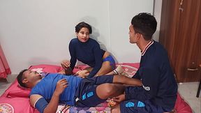 Desi Village WOMEN Romance and Fucked with two boys - threesome sex girl cute nice fuck best sex . Shathi khatun and hanif and Shapan pramanik