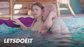 Lana S's Poolside Bald Stud Fuck - LETSDOEIT