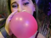 Kendal kink sneak peak behind the scenes balloon filled CamRoom&halloween deco blowing Up