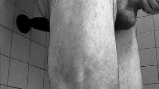 Masturbation, butt plug, hairy, shower, daddy &#8211; solo girl video of bear mature American chubby gay sluts anal fucked