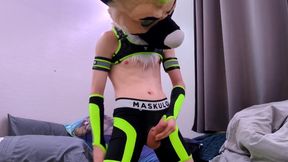 Toy Driven Furry Twink Gets Loaded Straight To The Face