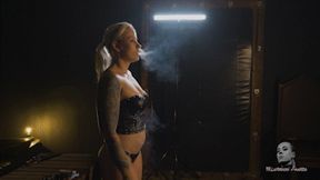 Anette and her quiet cigarette break 4K MP4