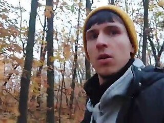 Teen boy is good at multitasking & can do both sport and cruise dicks up at park then take it to