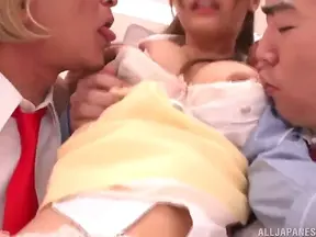 Japanese Woman Gets Gangbanged Hard then Faceshit Covered in Cum