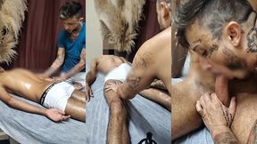 ex-vizinho que me chamava de madrugada pra tomar cafe veio e gozou na massagem