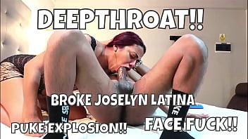 JOSELYN RETURNS BROKE AND DESPERATE DROOLING SLURPING GAGGING AS I SLAP HER FACE AND USE HER THROAT