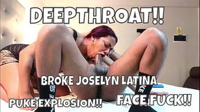 JOSELYN RETURNS BROKE AND DESPERATE DROOLING SLURPING GAGGING AS I SLAP HER FACE AND USE HER THROAT