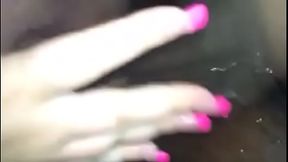 My homegirl&rsquo_s sexy splashes all over my dick