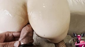 AMATEUR BLUE HAIR SLUT POV Anal Fucked Doggystyle // AMATEUR PUTA DE PELO AZUL De Perrito
