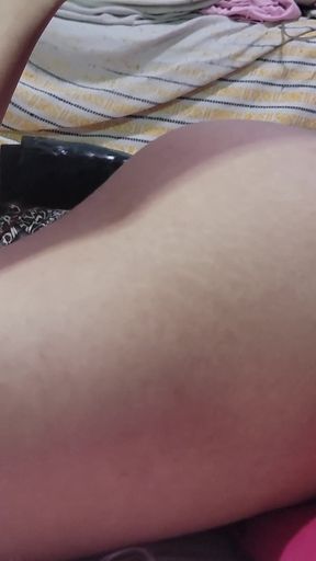 Does It Excite You to See This Huge Dildo Enter Me?