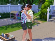 Dads Fuck By Pool While Wives Are Away: Sims 4