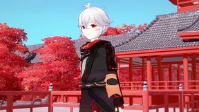 genshin impact yaoi 3d - kazuha x tartaglia handjob - japanese asian manga anime game porn