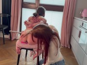 Lady Mononoke plays with tied ans spread Foxy