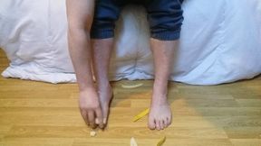 Sexual male feet-Banana instincts