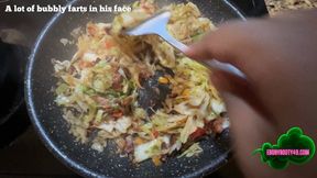 Ebonybooty gives your Sub HOT Bubbly Mouth and Nose Farts