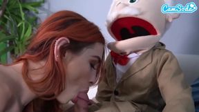Delilah Day in Red Lingerie: Puppet Master Deepthroat &amp; Passionate Fuck