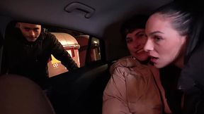 Colombian MILF and vampire seduce lucky guy in street threesome