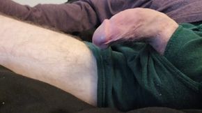 Grandpa&#039;s secret massage on big straight cock.