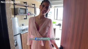 STOPPED BY AT MY NEIGHBOUR FOR COFFEE BUT WE FUCKED INSTEAD - Sexy Babe in Harcore Action Cowgirl ride and Blowjob in POV