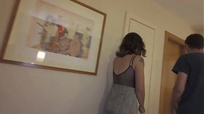 My sexy neighbour came to use my shower but she also used my dick