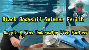 Underwater Fetish Girl in Full Bodysuit & Fins | Slow, Graceful Swimming Fantasy