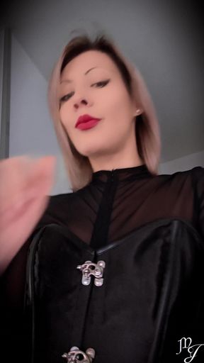 Outfit: My New Corset and Nylon Bodysuit - Mistress Julia