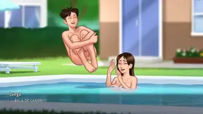 Step mom Jenny shows her MILF skills in animated summertime fun