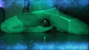 white stocking feet tease