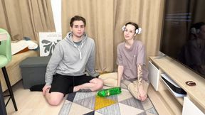 Sex Game in a Bottle, I Lost but She Still Gave Me a Blowjob