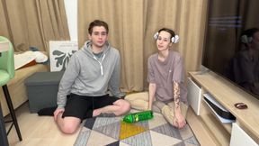 Sex Game in a Bottle, I Lost but She Still Gave Me a Blowjob