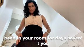 Nanny's little gooner gets to stay home from work and keep rubbing it raw