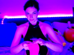 Amateur striptease and Solo masturbation