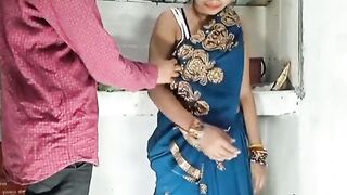 Desi Bhabhi Ka Intezaar Mei Mouthal Karwai  Kitchen Mein Phuppa Nikala Do!