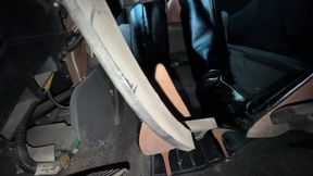 Black Leather Outfit Hard Revving in Lanos POV