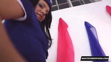 DOUBLE ANAL PENETRATION IN HOT THREESOME ACTION