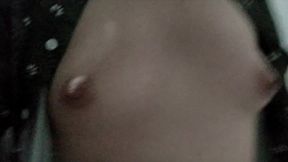 walking up and down stairs with my sissy breasts