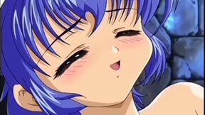 Sexy anime maid sucks dick