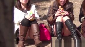 Asian teens 18+ flash panties