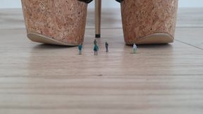 Close up Giantess Crushes Tiny Men in Super High Platform Heels WMV