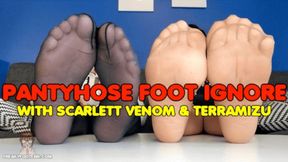 Pantyhose Foot Ignore - Scarlett Venom & TerraMizu - HD 720 WMV