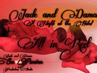 Jade and Damon a night at the hotel all in red