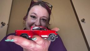 Giantess Stomps a Truck